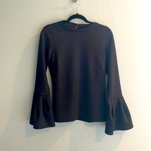 Nordstrom Halogen top with statement sleeves, size M